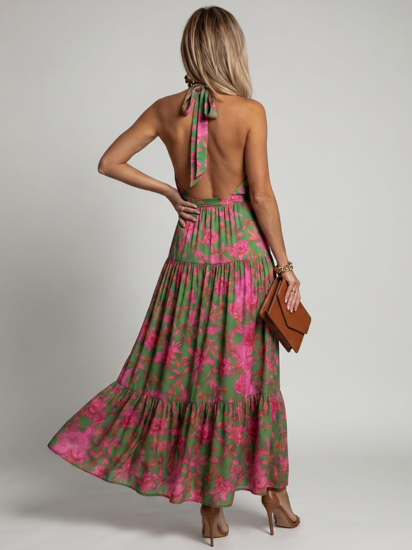Rowen - Vestido Midi Frente Única Drapeado