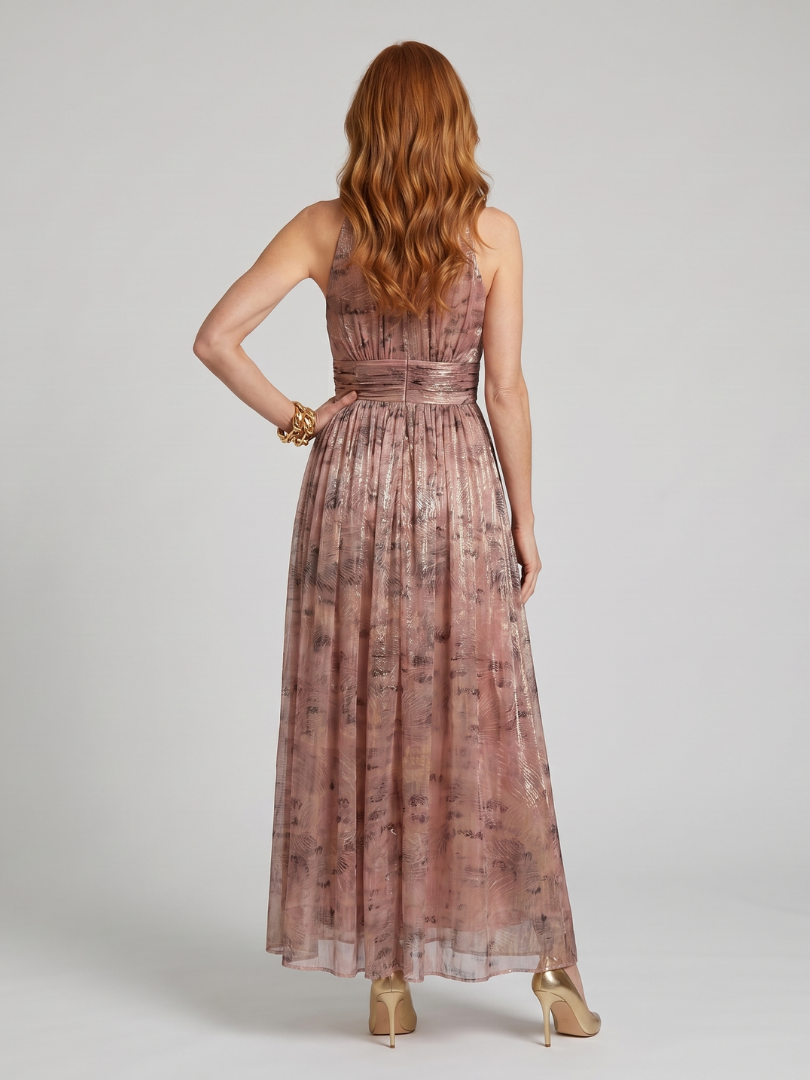 Imogen - Vestido Midi Sem Mangas Texturizado