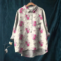 Giovana - Blusa com Estampa de Rosas Delicadas
