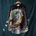 Clarice - Blusa com Arte de Rosto Expressionista