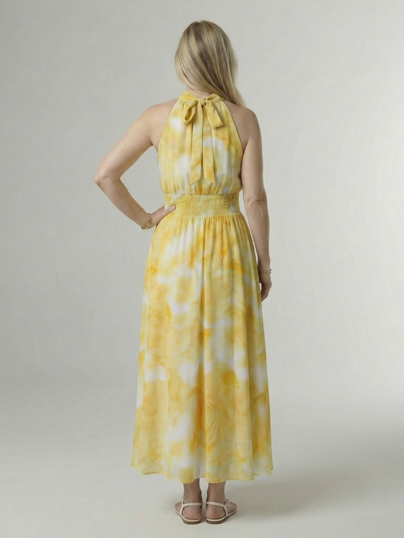 Sylin - Vestido Midi Frente Única Franzido