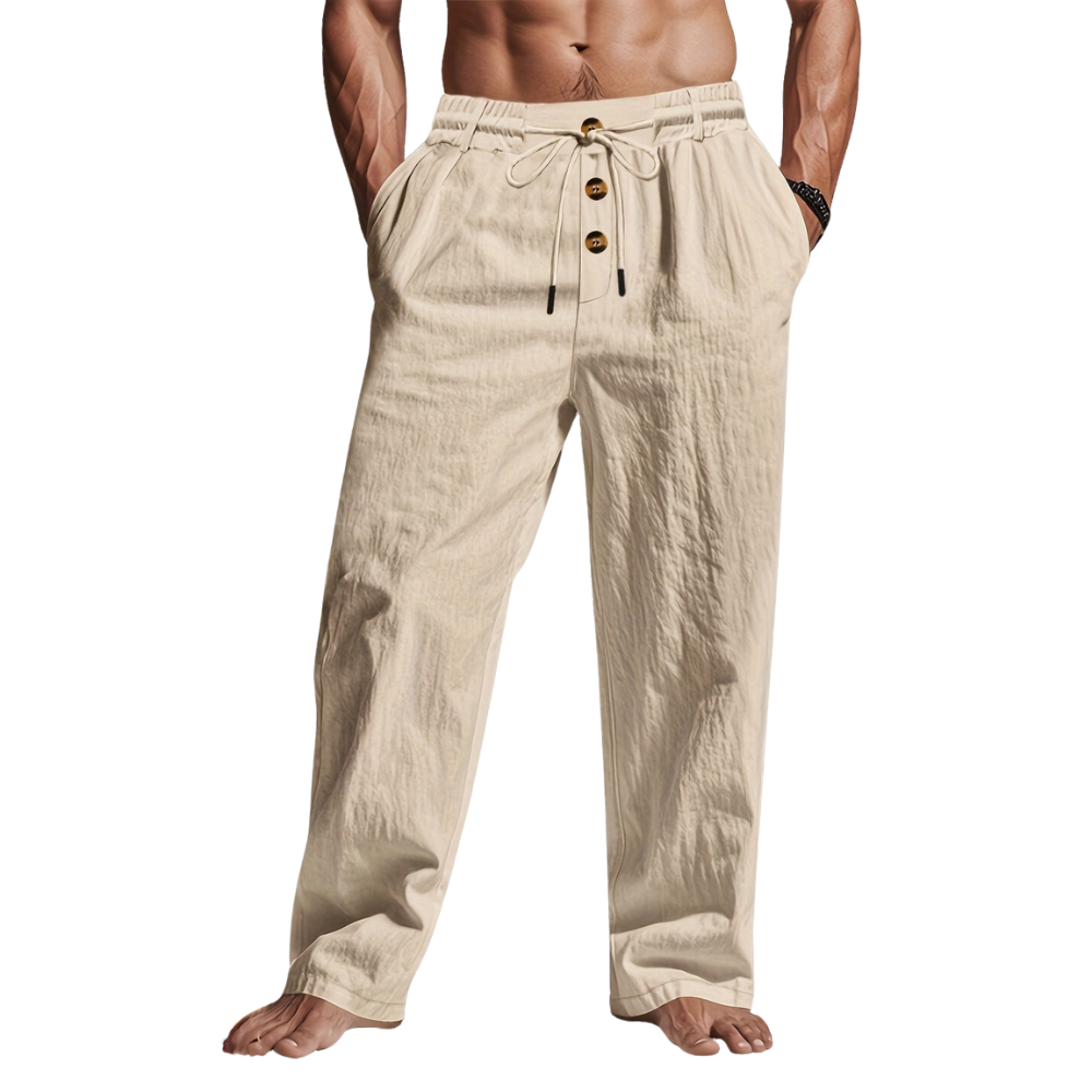 Ubirajara - Calça Masculina Solta com Cordão