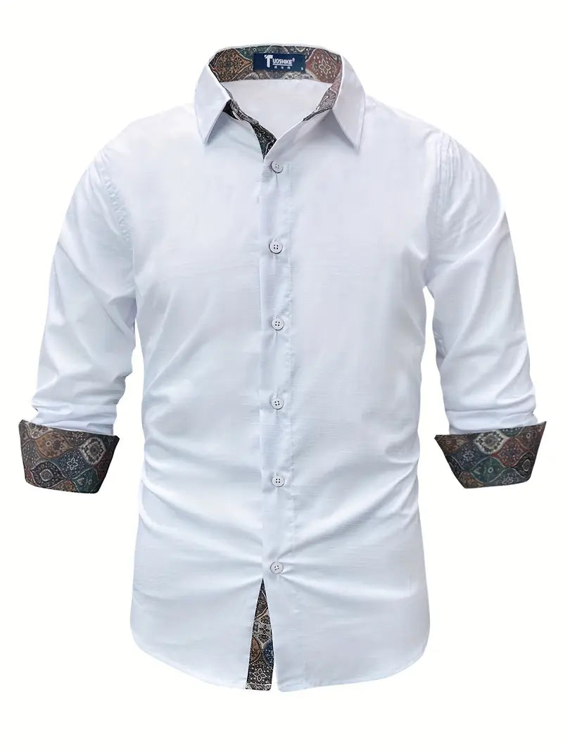 Ivanor - Camisa Masculina com Botões Alfaiataria
