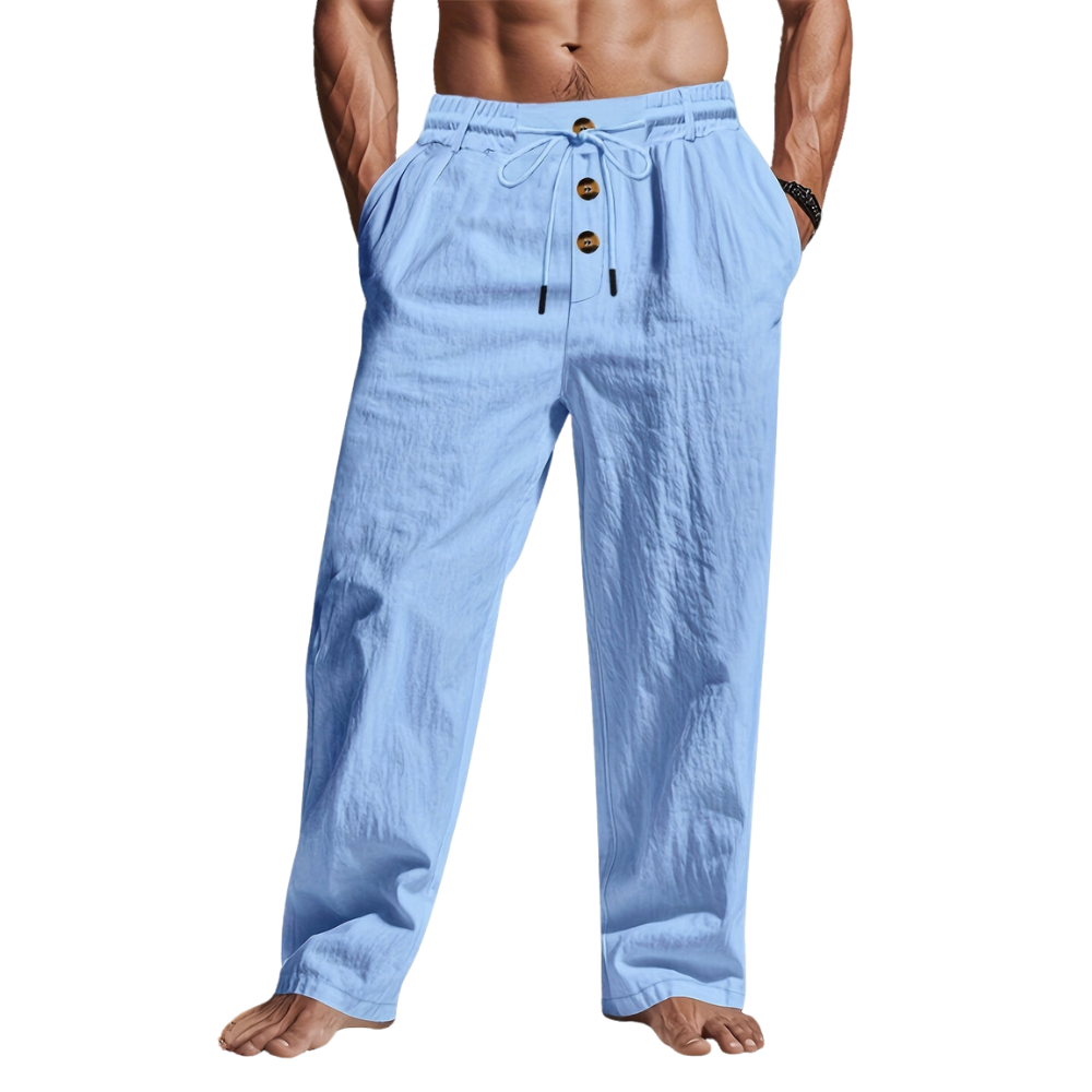 Ubirajara - Calça Masculina Solta com Cordão