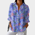 Melissa - Blusa com Estampa de Flores Miúdas e Borboletas