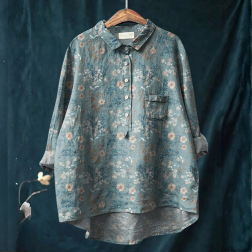 Giselle - Blusa com Estampa de Florzinhas Miúdas