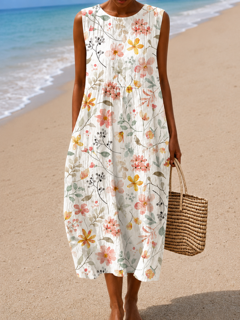 Donna - Vestido Casual Sem Mangas