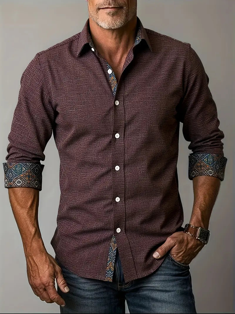Ivanor - Camisa Masculina com Botões Alfaiataria