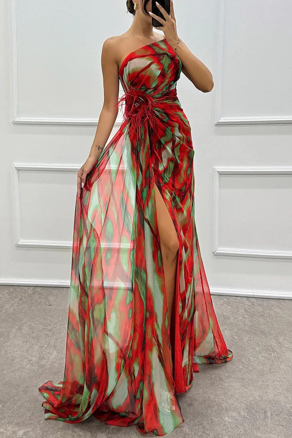 Ester - Vestido Drapeado Vibrante