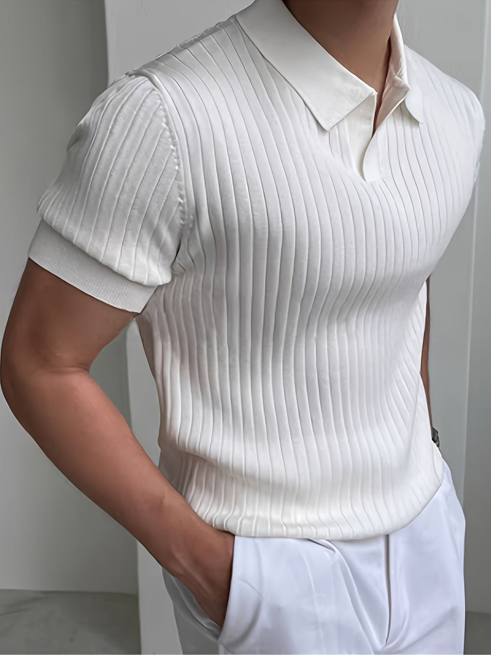 Ezequiel - Camisa Polo Masculina Texturizada Refinada