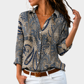 Márcia - Blusa com Estampa Paisley e Manga Três Quartos