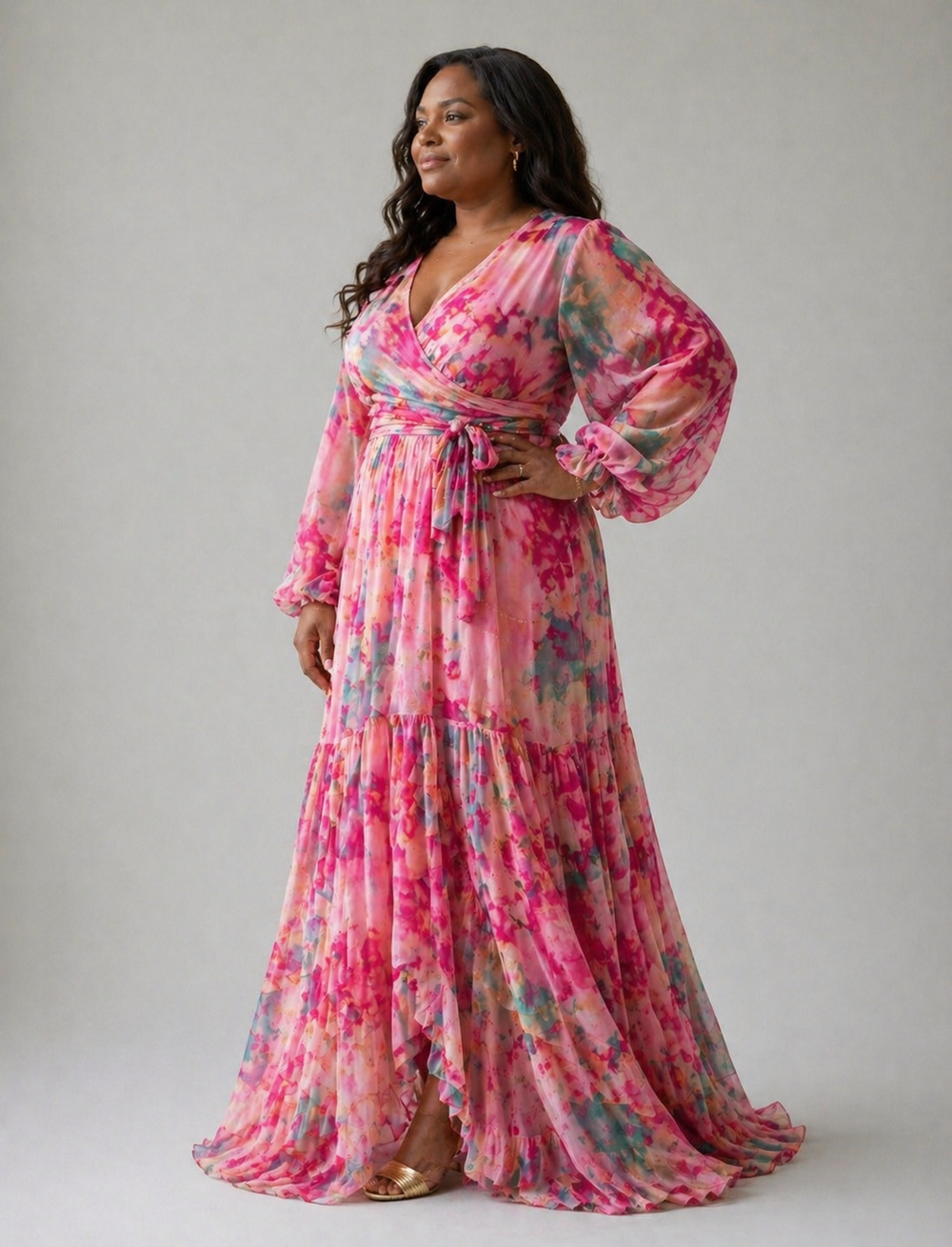 Fernanda - Vestido Envelope com Estampa Floral