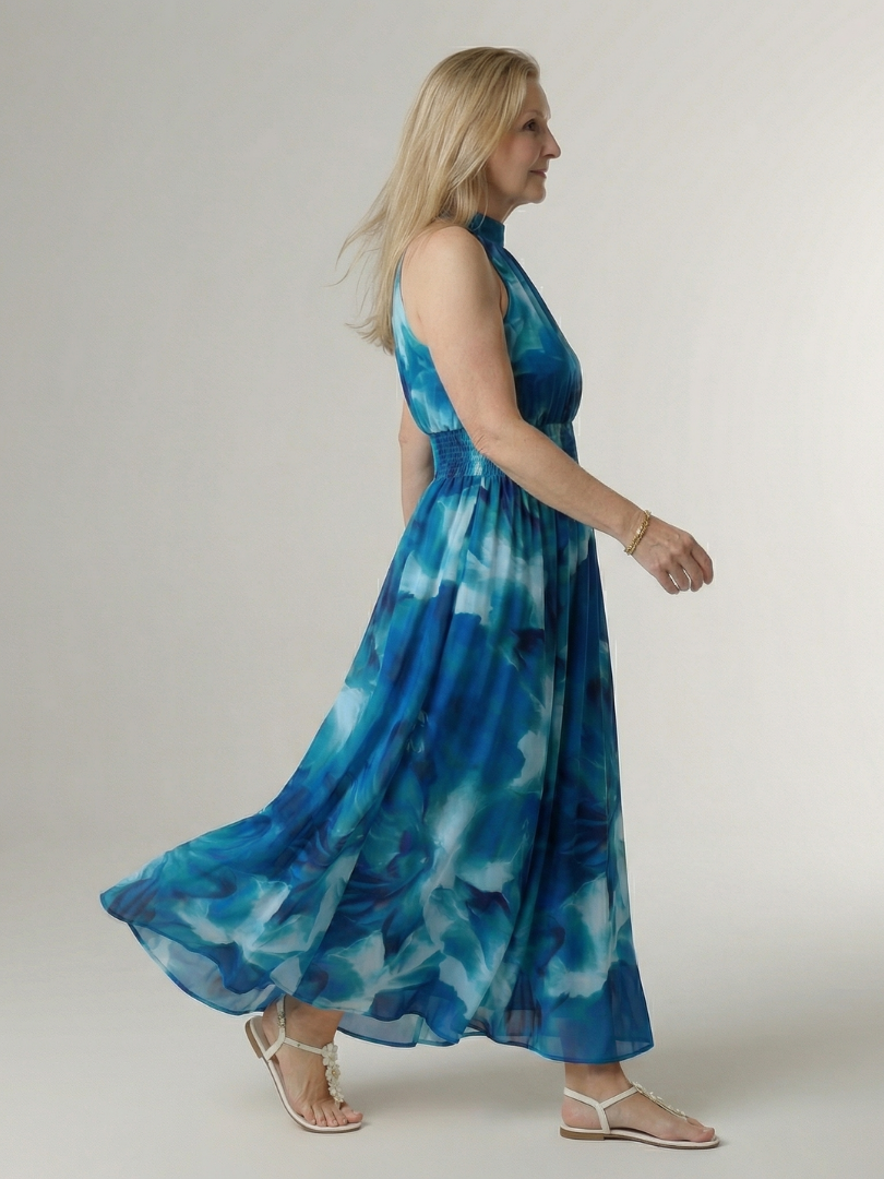 Sylin - Vestido Midi Frente Única Franzido