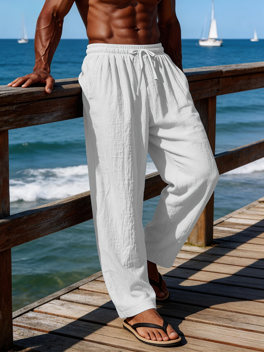 Sizenando - Calça Masculina com Cordão Solta