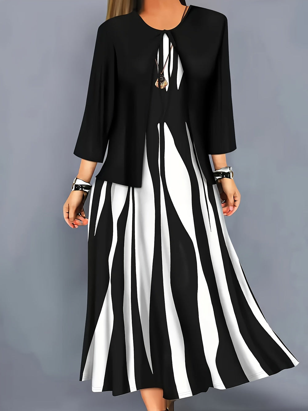 Ionete - Vestido de Festa Elegante Fluido