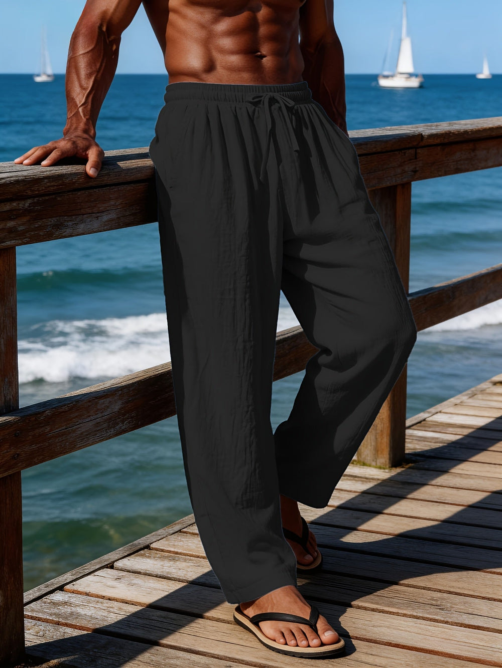 Sizenando - Calça Masculina com Cordão Solta