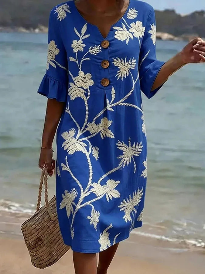 Mariana - Vestido Casual Feminino com Estampa Floral