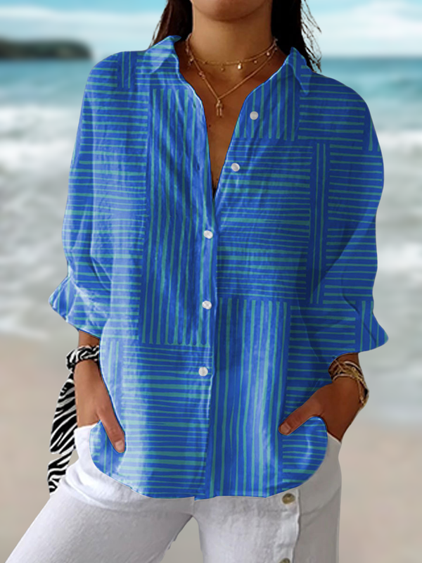 Xênia - Camisa Feminina Listrada