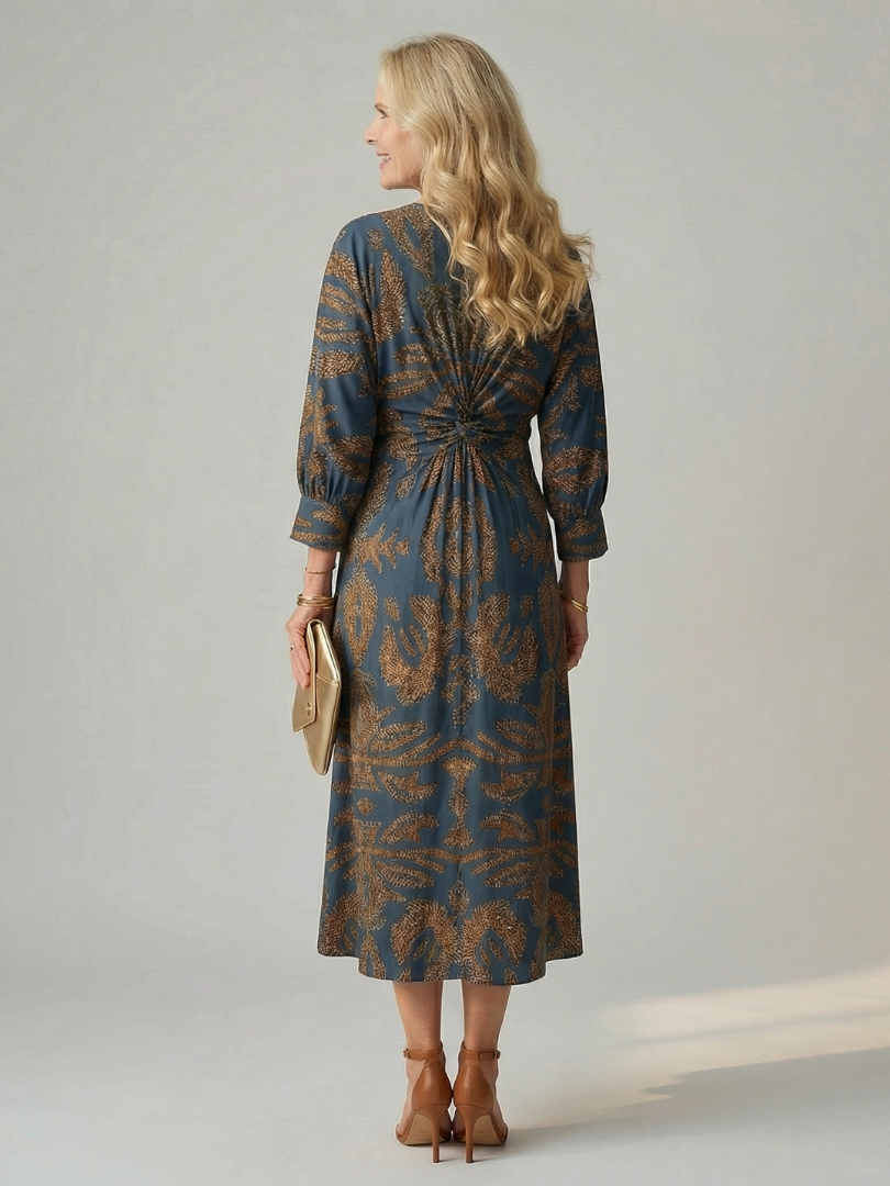 Rafaela - Vestido Midi Envelope Natural