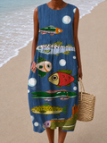 Mia - Vestido Midi Soltinho Sem Mangas