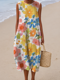 Mirela - Vestido Midi Floral Pastel