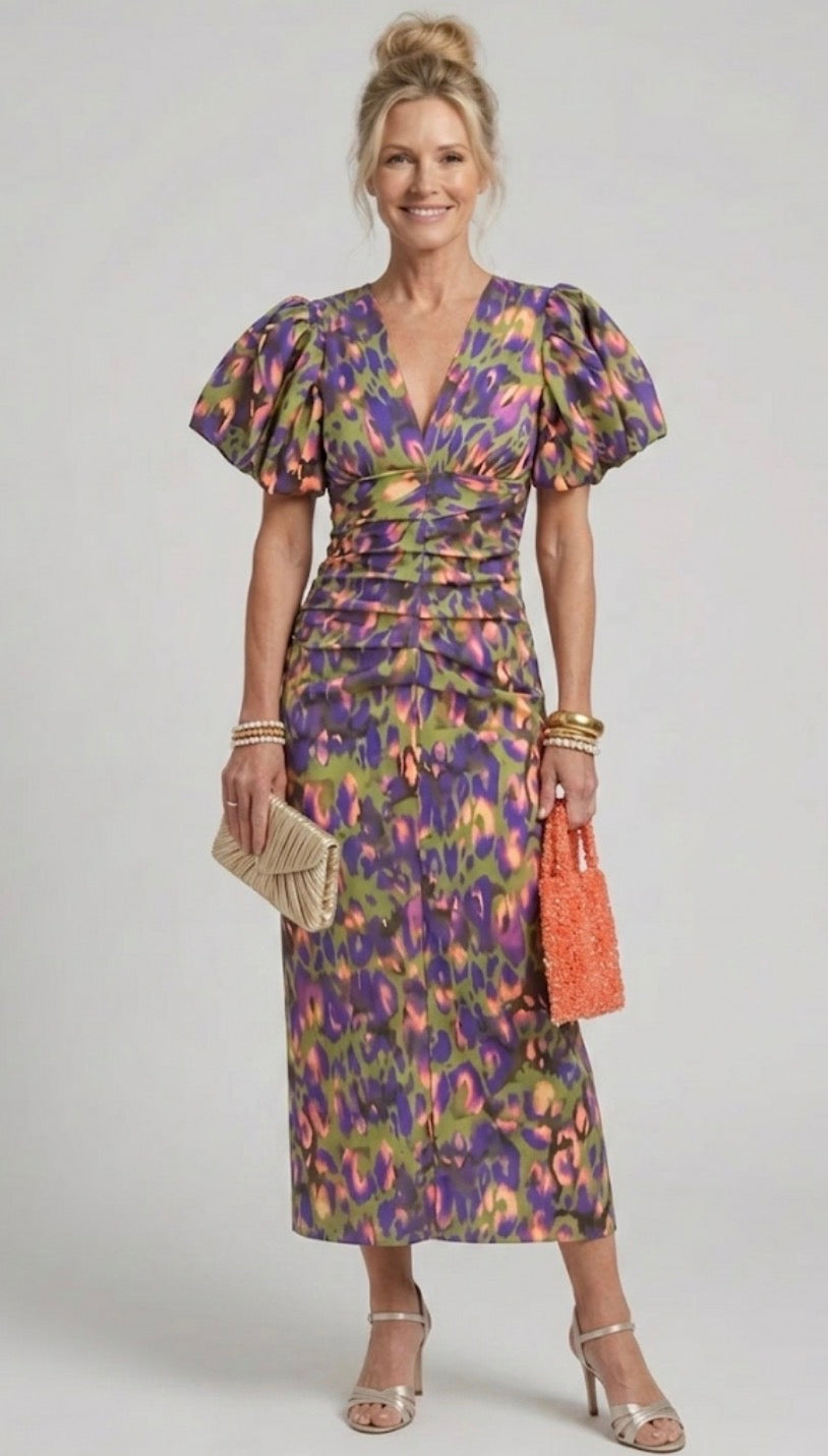 Francisca - Vestido com Mangas Bufantes