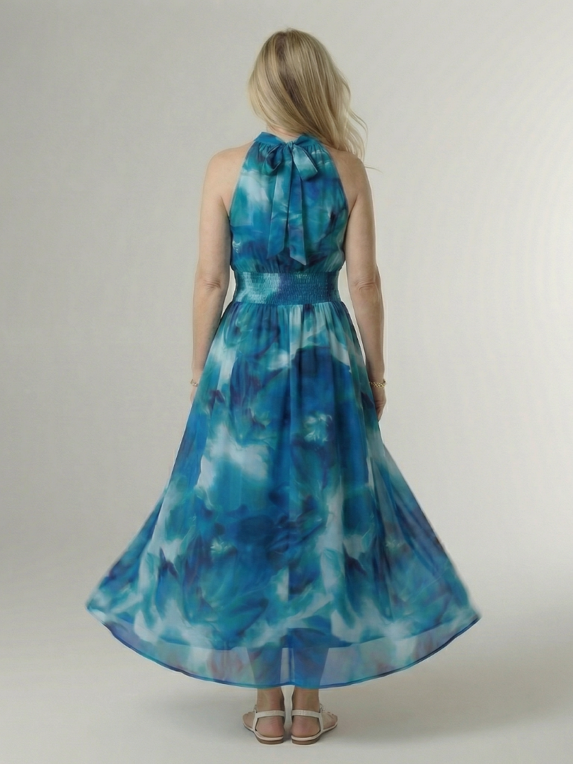 Sylin - Vestido Midi Frente Única Franzido