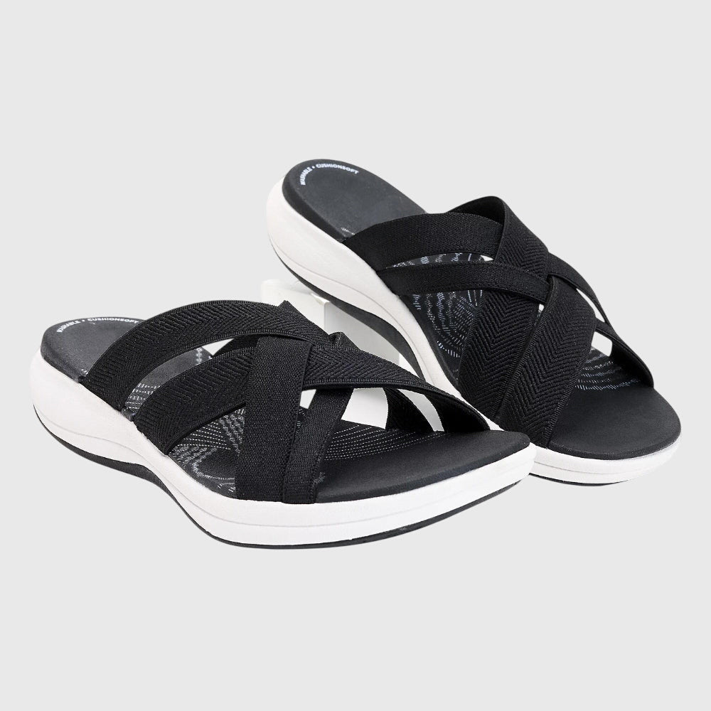 Jade - Chinelo Slide com Tiras Elásticas Cruzadas