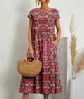 Iris - Vestido Midi De Manga Japonesa E Cintura Franzida