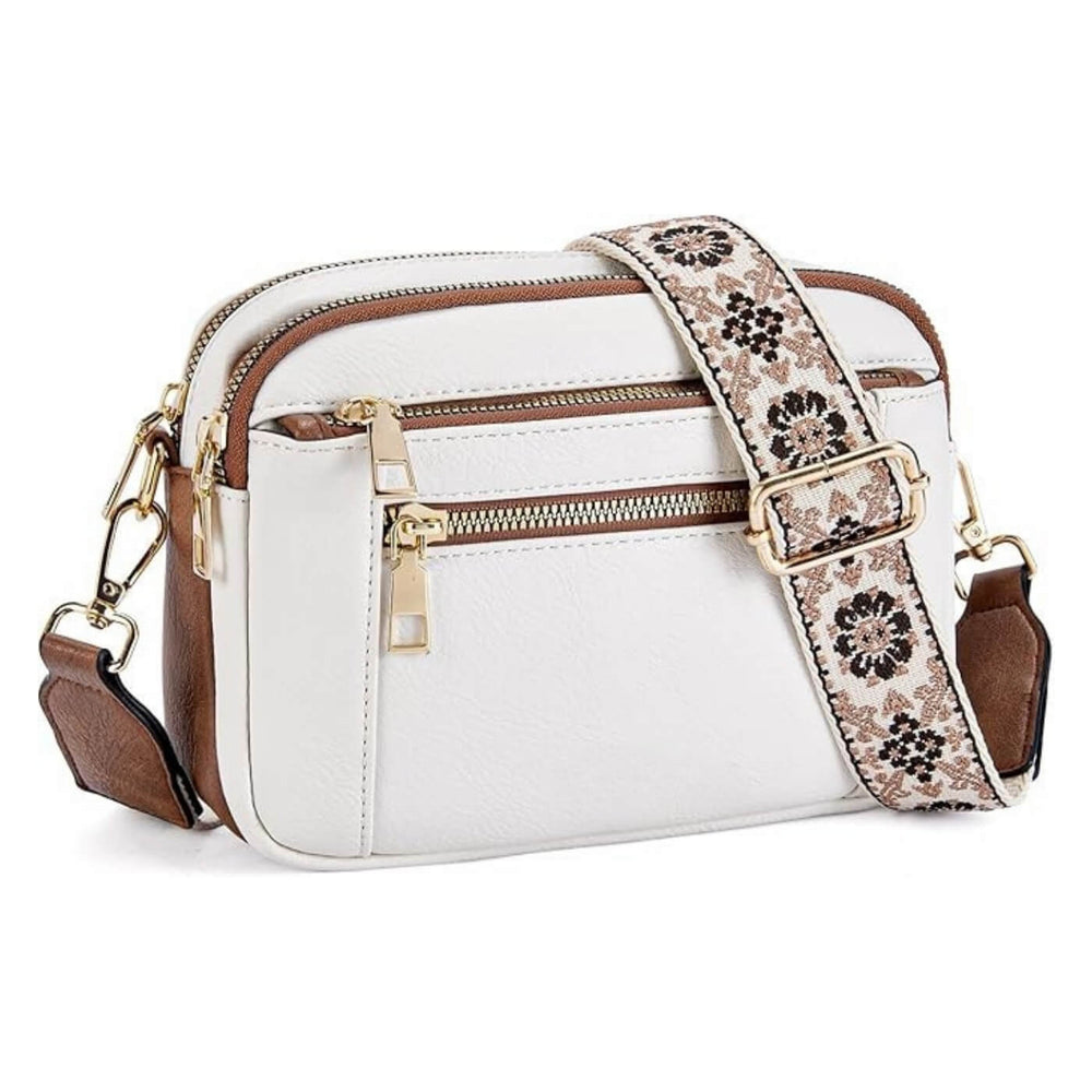 Mariana - Bolsa Transversal com Alça Larga Estampada