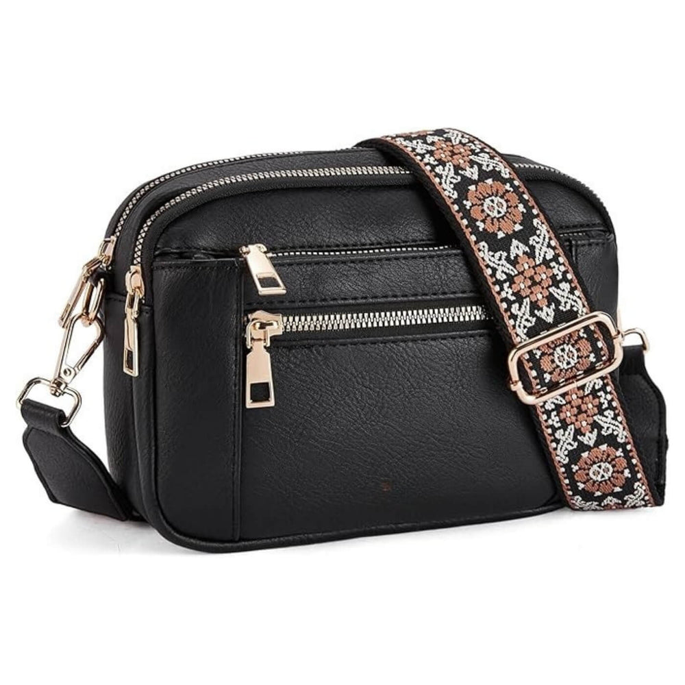 Mariana - Bolsa Transversal com Alça Larga Estampada