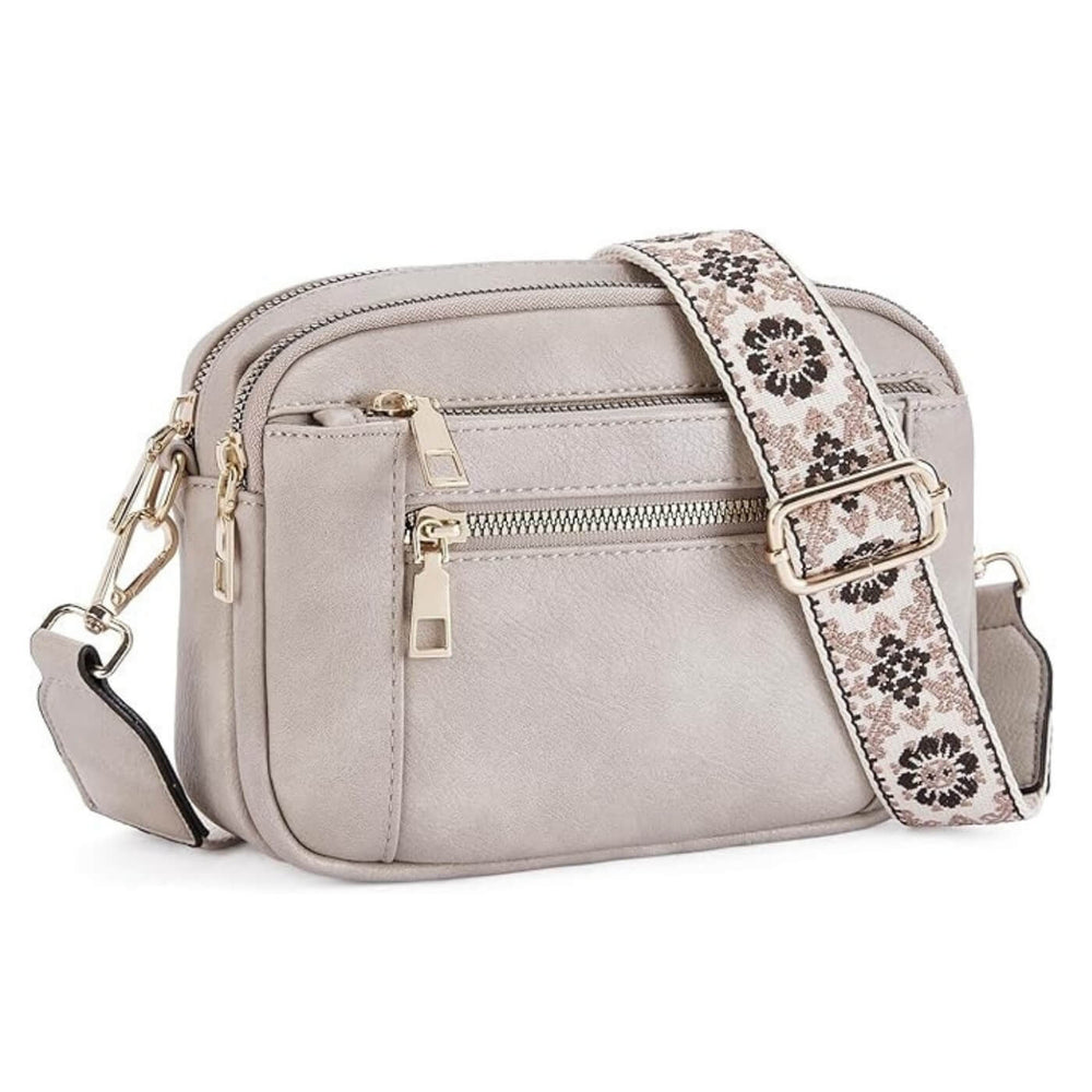 Mariana - Bolsa Transversal com Alça Larga Estampada