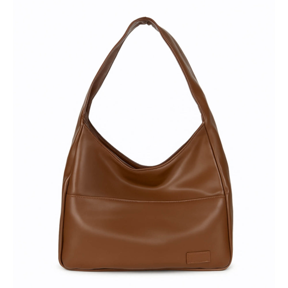Natália - Bolsa de Ombro Hobo com Bolso Frontal