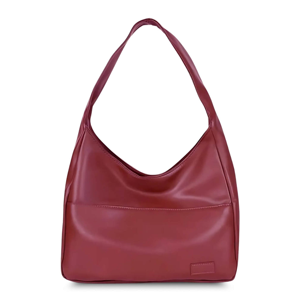 Natália - Bolsa de Ombro Hobo com Bolso Frontal