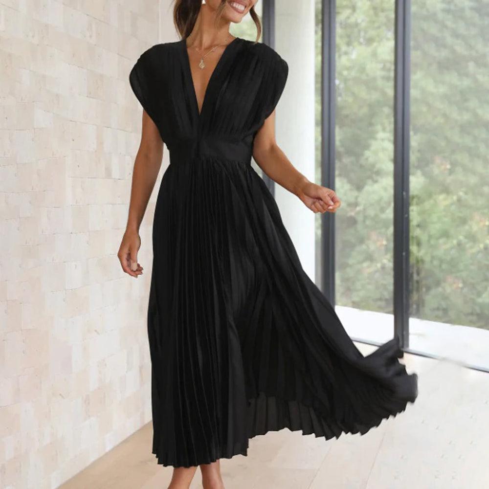 Giselle - Vestido Midi Plissado Atemporal