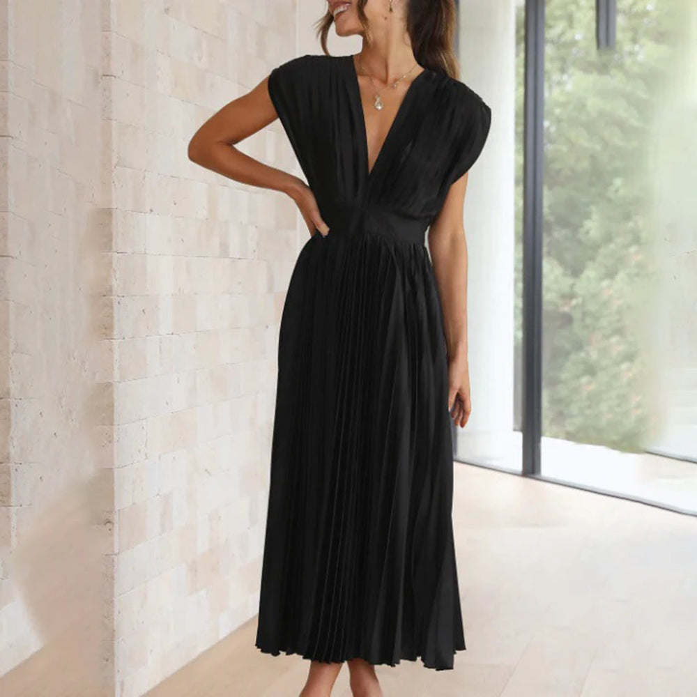 Giselle - Vestido Midi Plissado Atemporal