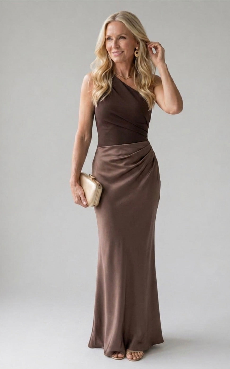 Alana - Vestido Longo Acetinado