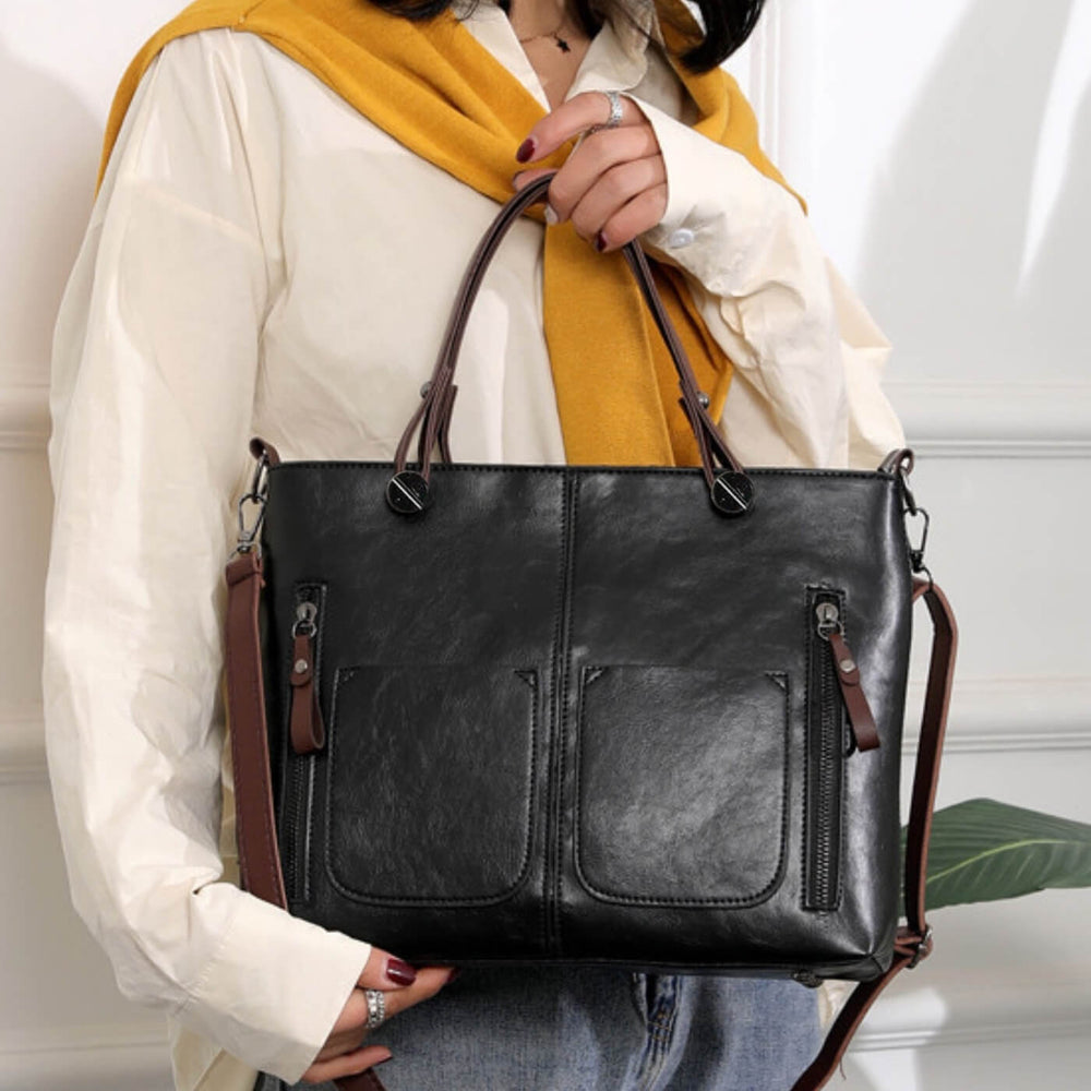 Juliana - Bolsa Tote com Bolsos Frontais com Zíper