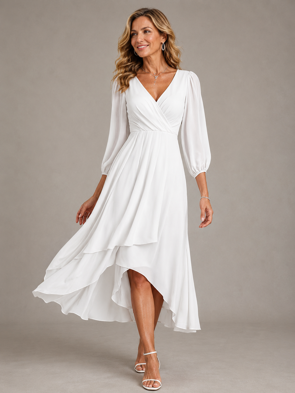 Mia - Vestido Longo Elegante com Decote V