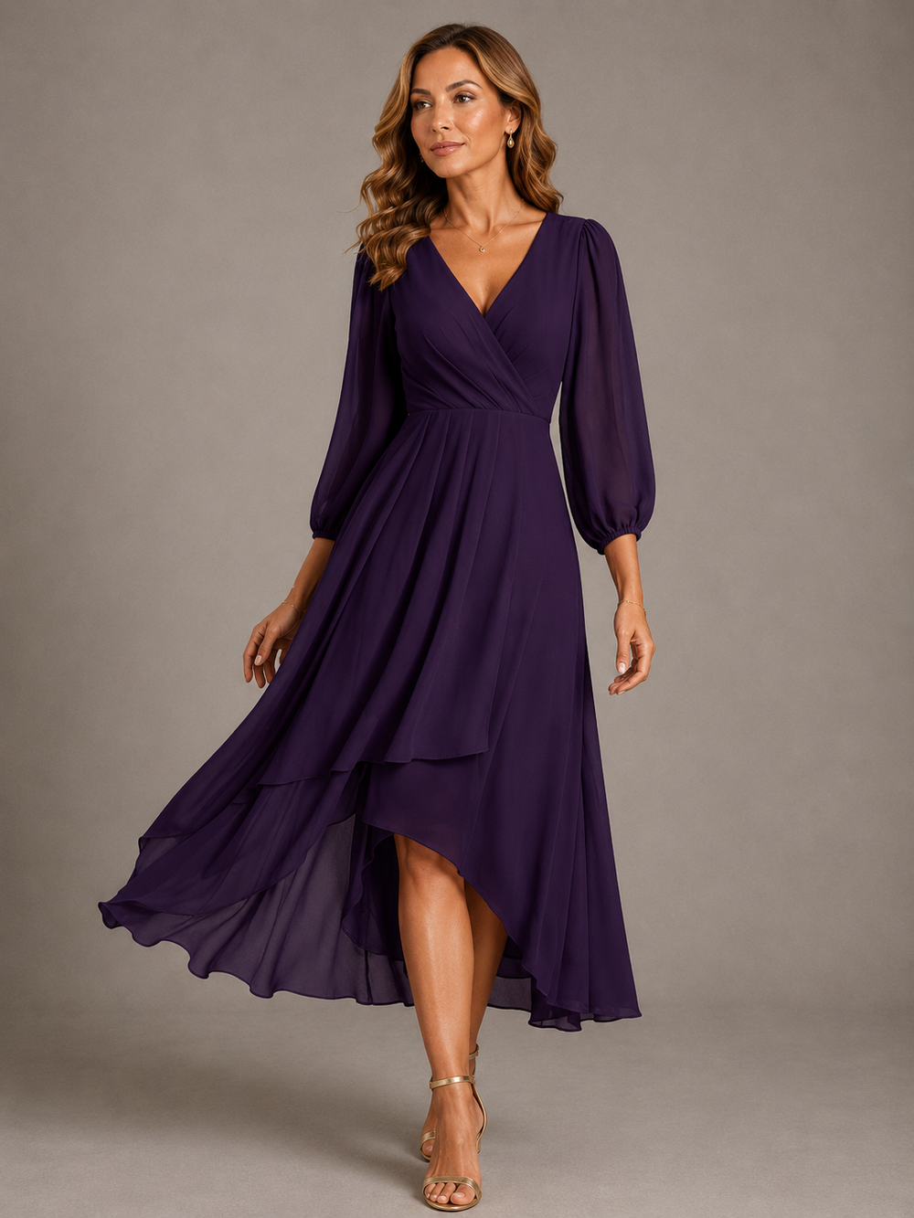 Mia - Vestido Longo Elegante com Decote V