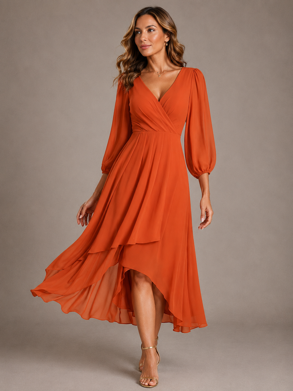 Mia - Vestido Longo Elegante com Decote V