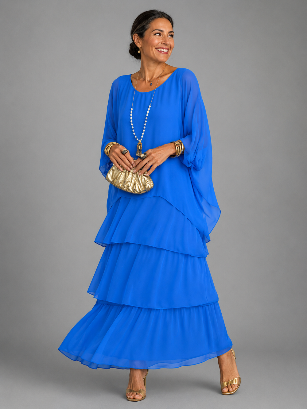 Lara - Vestido Longo Elegante Fluido
