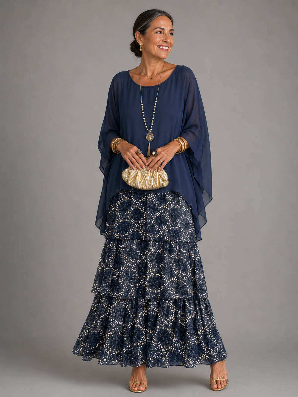 Lara - Vestido Longo Elegante Fluido