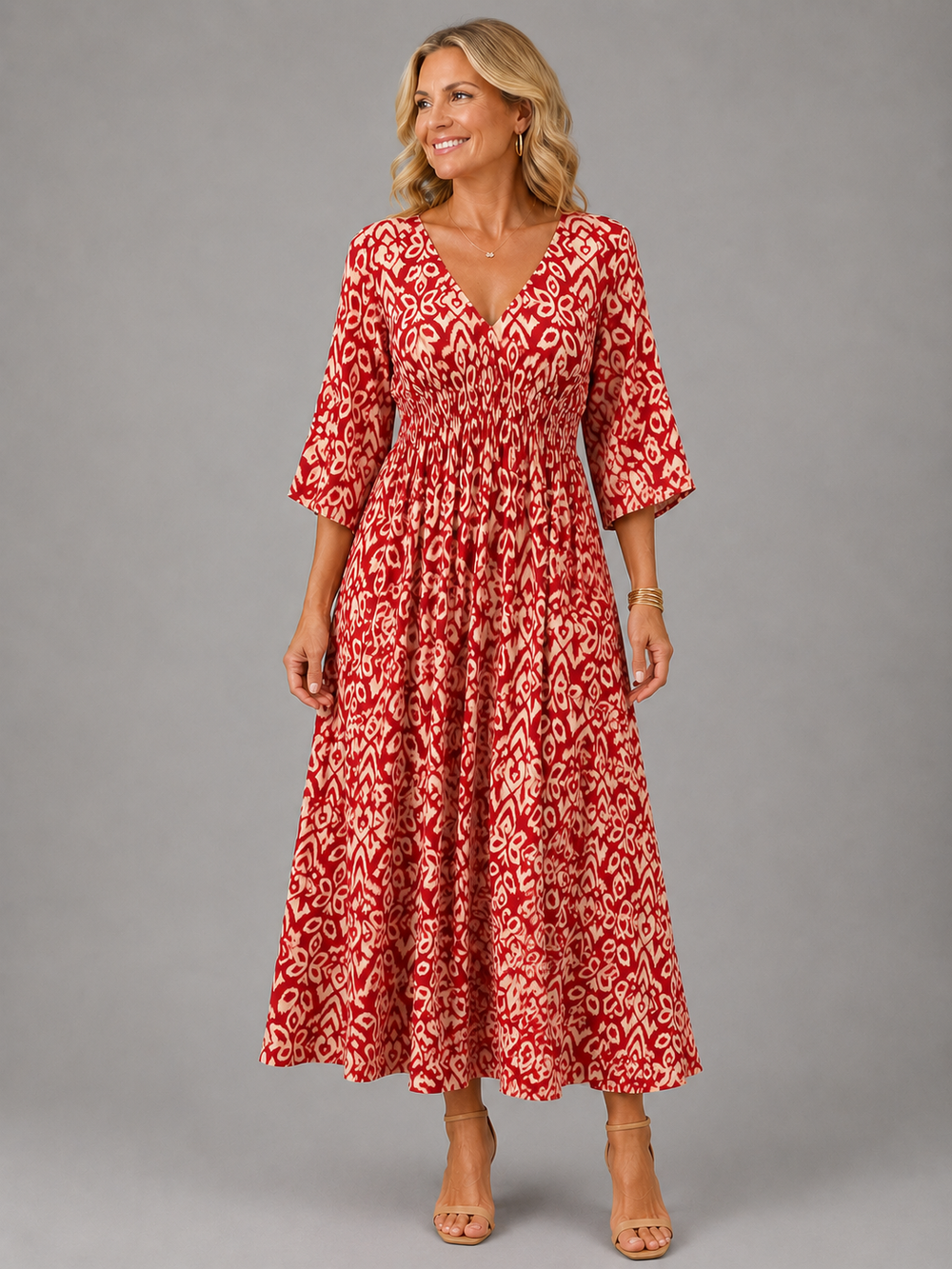 Althea - Vestido Midi Boho Fluido