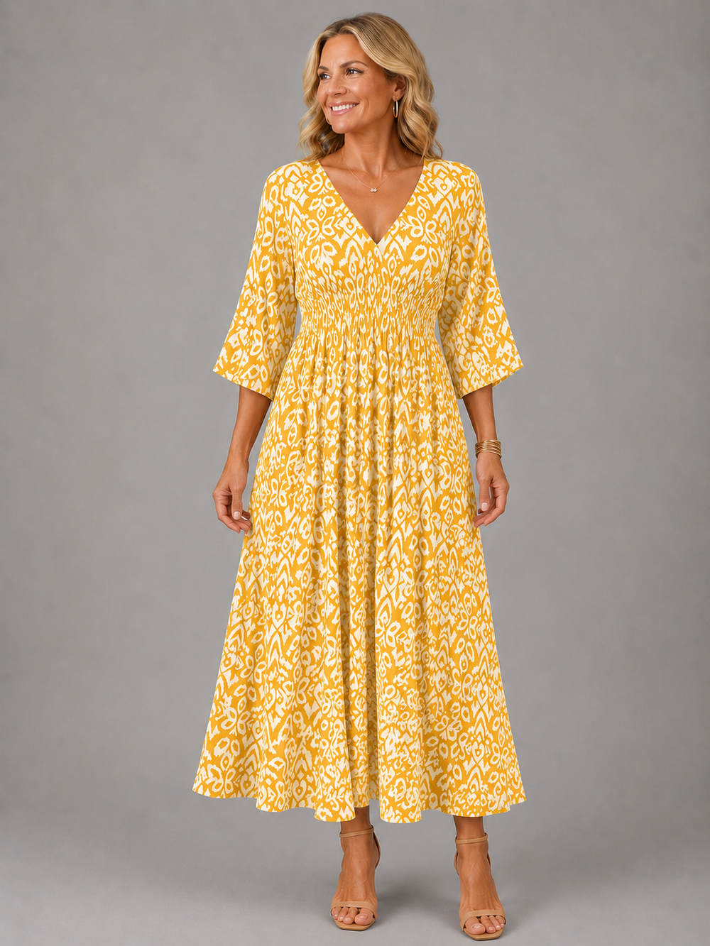 Althea - Vestido Midi Boho Fluido