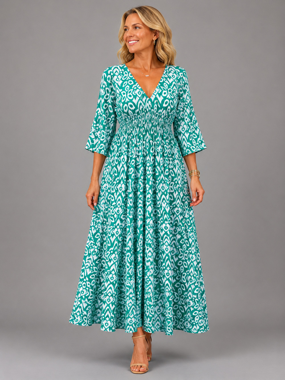 Althea - Vestido Midi Boho Fluido