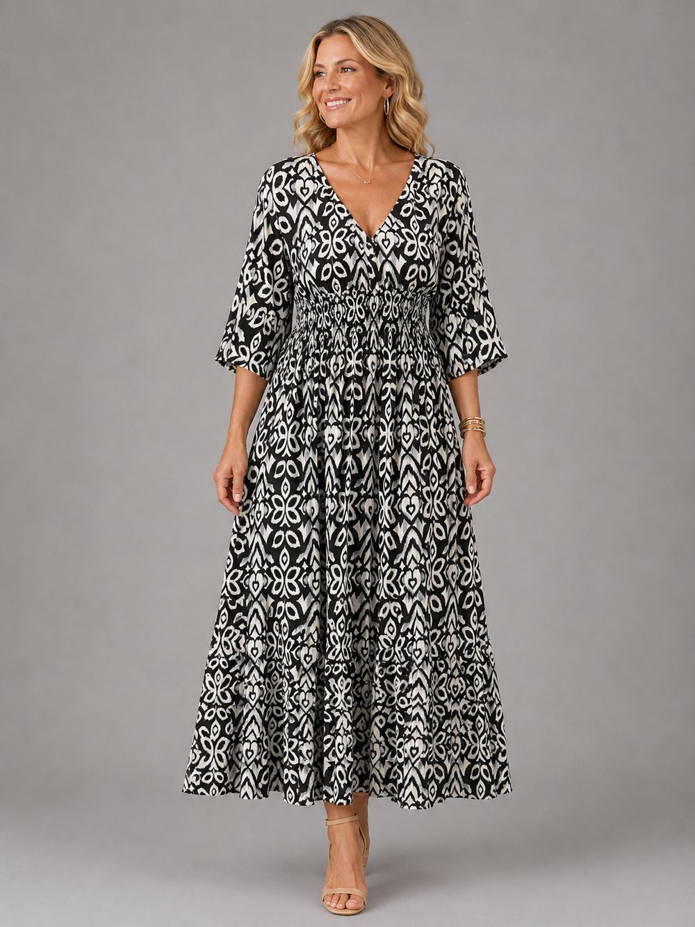 Althea - Vestido Midi Boho Fluido