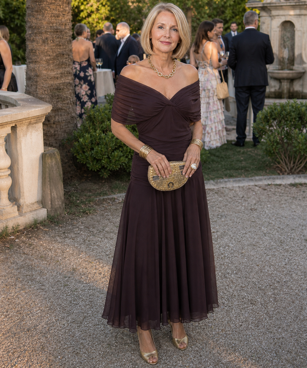 Alessandra - Vestido Midi Fluido