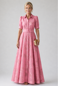 Ana - Vestido Longo Floral com Cinto