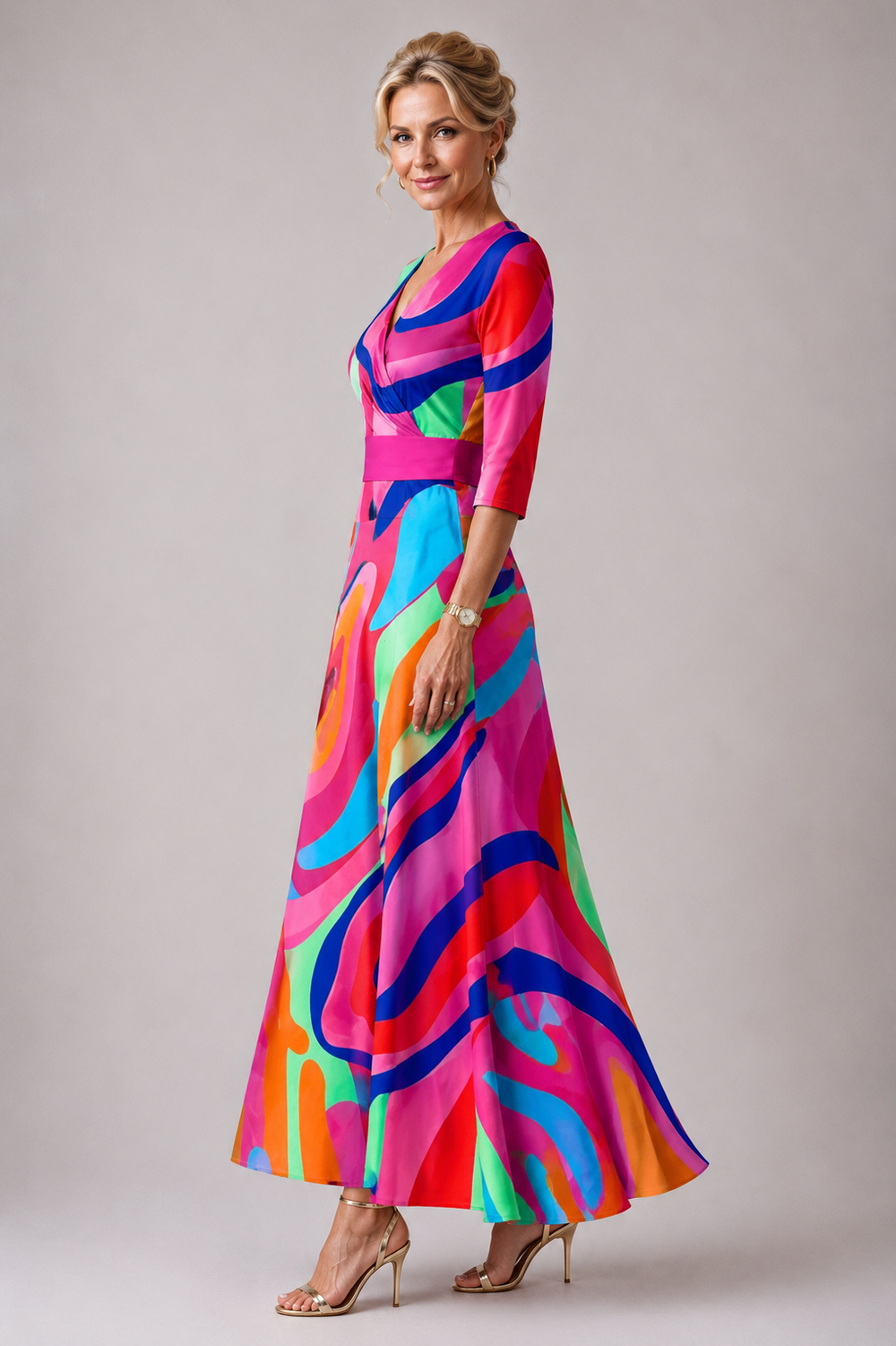 Bárbara - Vestido Confortável para o Dia a Dia com Decote V